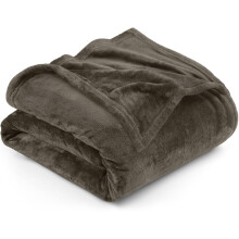 Utopia Bedding Fleece Blanket King Size Brown 300GSM Luxury Fuzzy Soft AntiStatic Microfiber Bed Blanket 90x102 Inches