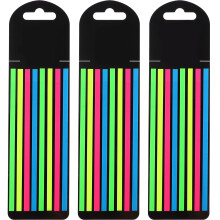 3er-pack leuchtmarker-tapes, fluoreszierende markierstreifen, lesezeichen