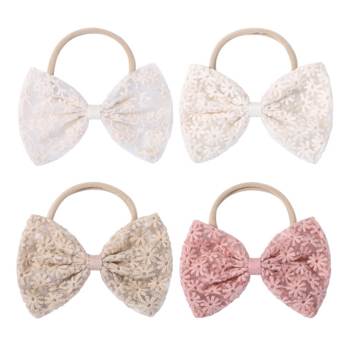 4 . elastische haargummis mit schleife, scrunchies für 1