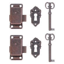 2 stück schmuckkästchen-verschlüsse aus legierung, rotonbronze-haken