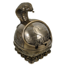 Winddichter Aschenbecher Mit Kippdeckel Aus Metall In Form Schlange