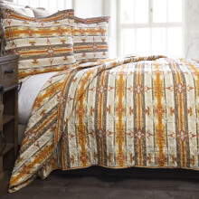 CARSTENS INC. Juego de cama Western Aztec Country Southwestern de microfibra de 2 piezas Wrangler Western Amarillo Sunset Twin