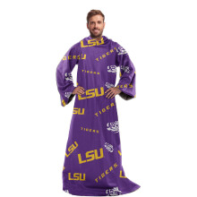 NORTHWEST NCAA LSU - Louisiana ST. Toss Silk Touch Comfy Throw med ?rmer 48"""" x 71""""
