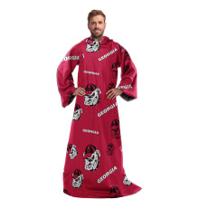 NORTHWEST NCAA Georgia Toss Silk Touch Comfy Throw med ?rmer 48"""" x 71""""