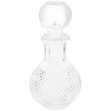 transparenter Weindekanter mit Schnapsdispenser und verstellbarer Flasche