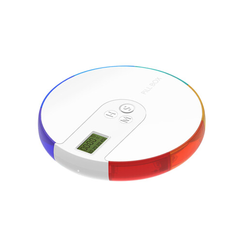 elektronische pillendose mit timer, alarm und datumsanzeige