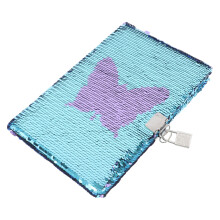 glitzerndes notizbuch-set für kinder mit bunten flip-glitzerfolien