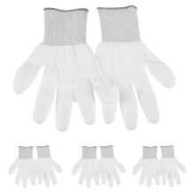 12 paar stepphandschuhe aus nylon, pu-beschichtet, antistatisch, grau