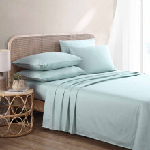 Tommy Bahama- Koningin Laken Set, 6-delige Set, Luxe Sateen Katoen-Rijke Beddenset met Extra Kussenslopen