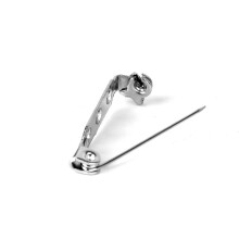 100 25 mm rückverschluss-brosche silber