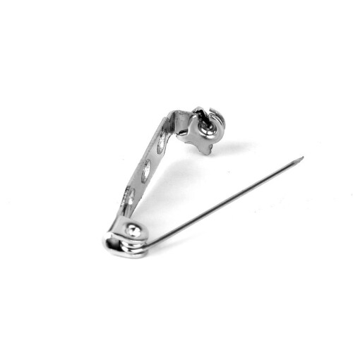 100 25 mm rückverschluss-brosche silber