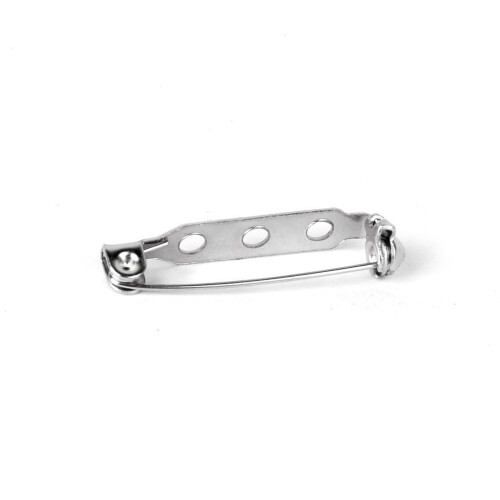 100 25 mm rückverschluss-brosche silber 1