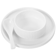 1 set schüssel reisschale teller mit löffel keramik dessertschalen set