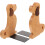 2 einfache holzbuchstützen mit hundedesign, 5
