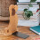 2 einfache holzbuchstützen mit hundedesign, 2