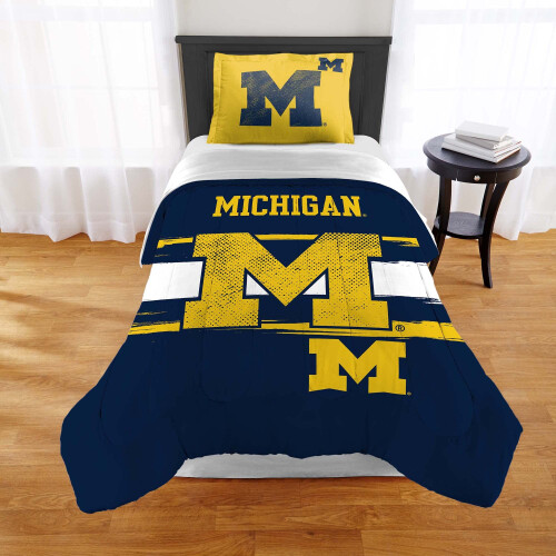 Northwest NCAA Michigan Wolverines Comforter & Sham S?t Twin/Twin XL 2