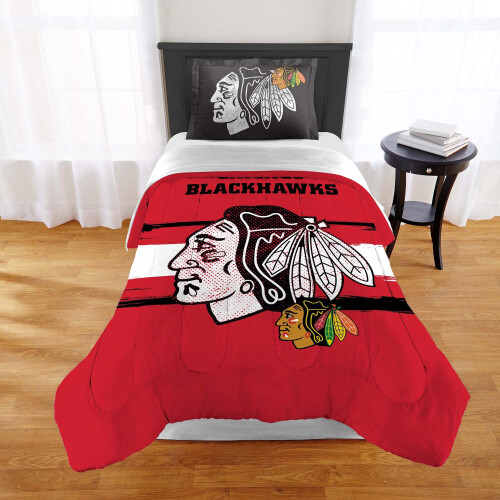 Severozpadn NHL Chicago Blackhawks Comforter & Sham Set Twin/Twin XL 1