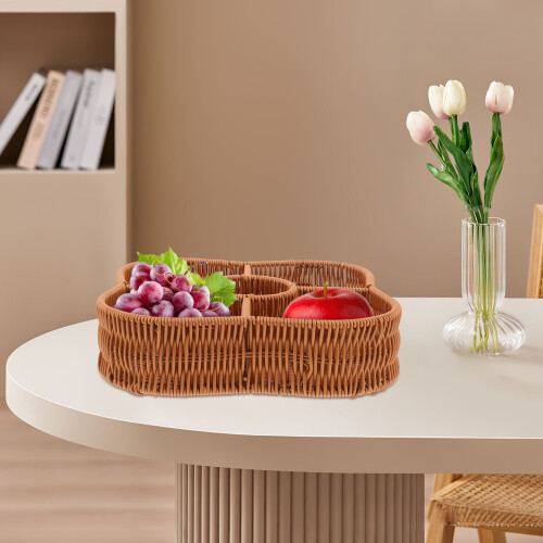 Fruit Basket Organizer Geflechtbox Hellbraun 1 Stuck 2