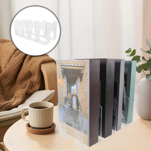 2Stk Transparente Buchstütze Einfacher Stil Ablage Praktisch 1
