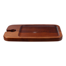 Wood Servierplatte Mit Weinhalter Für Und Snacks