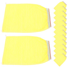 25 einweg-duschhandschuhe, peeling-badhandschuhe, gelb