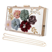 1 stück blumen-abendtasche für damen, schultertasche mit blumenmuster