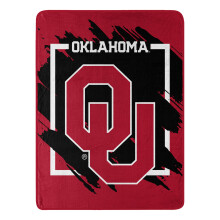 Northwest The Company Oklahoma Sooners Deken 46x60 Micro Raschel Dimensionaal Ontwerp Opgerold