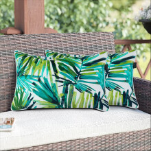 Magpie Fabrics Lot de 2 coussins lombaires avec insert 30,5 x 50,8 cm, rectangulaires, impermables, dcoratifs pour la maison, le patio, le jard