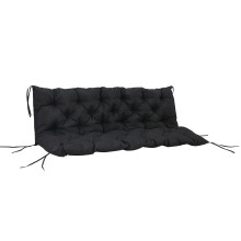 Outsunny 59"" x 38"" getuftetes Bankkissen fr Outdoor-Mbel, 3-Sitzer, Ersatz fr Schaukelstuhl, Terrasse, Sofa/Couch, gepolstert, inklusive Rckenleh