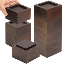 FASONLA Bed Risers (Set van 8) Meubelverhogers 5 cm, Eikenhouten Risers voor Bed, Meubel, Tafel, Bank, Stoel