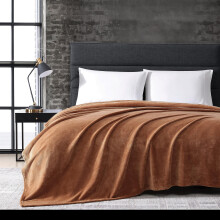 Kenneth Cole Manta de felpa polar ropa de cama acogedora decoraciσn del hogar para todas las estaciones Queen color naranja sσlido