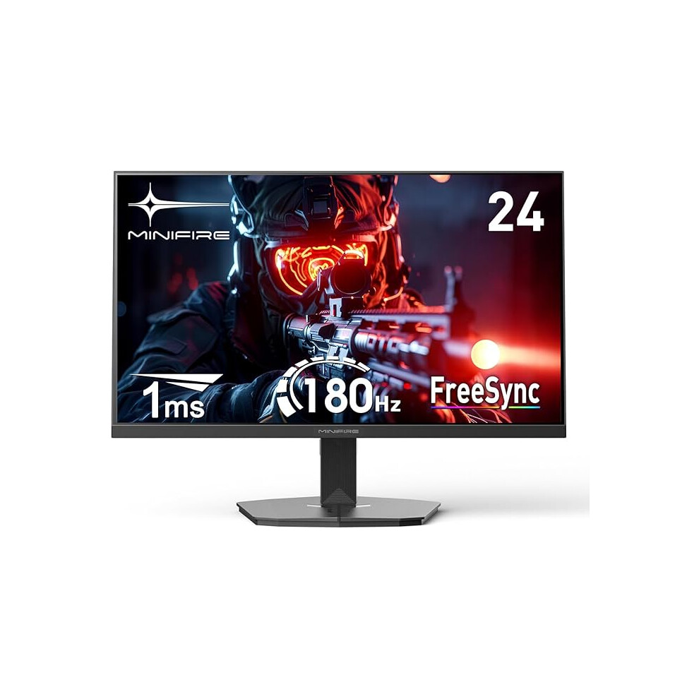 Minifire 24 Inch Gaming Monitor, 180Hz, Ips Gaming Monitor, 1500R, 1Ms, Srgb110%, Fhd 1080P Computer Screen