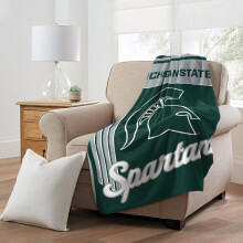 Michigan State Spartans 46"""" x 60"""" NCAA officielt licenseret t?ppe - Superbl?dt letv?gts fleecet?ppe til Game Day Dorms Couch Travel & Tailgatin