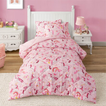 PPOLCA Twin Unicorn Tcken fr flickor 2 delar Barn Unicorn Sngklder Barn Tcken Set Supermjuka ltta fr hela ssongen Inkluderar 1 Tcken (66