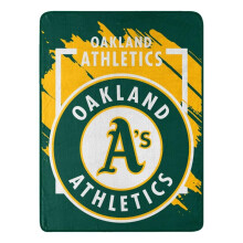 Northwest Oakland atletiekdeken 46x60 Micro Raschel dimensionaal ontwerp opgerold