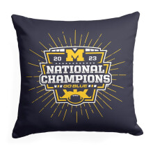 Poduszka Northwest NCAA Michigan Wolverines 2023 FBC National Champions Poduszka 18 cali x 18 cali Zastraszanie