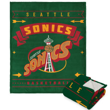 Northwest NBA Seattle Supersonics Silk Touch Sherpa tcke 50"" x 60"" Hardwood Classics