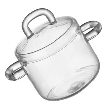 simmer-pfanne 350 ml aus mit deckel, hitzebeständig für herd