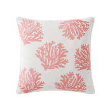 Tommy Bahama - Almohada de algodσn suave con cierre de cremallera, diseρo tropical, ideal para cama o sofα, 20.0 x 20.0 in, color naranja Coral I
