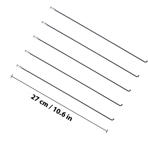 36 14g J-Bend Stahl Speichen mit Verschraubungen, 270 mm 2