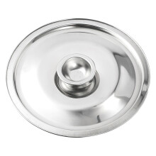 Masteelf Seasoning Pot Reusable Lid Saucepan Strainer Cookware Silver