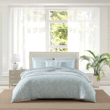 Tommy Bahama - Queen pslakanset Mjuka sngklder som andas med matchande Shams Tropical sngklder Set Oeko-Tex Certified (Art of Palms Blue Lag