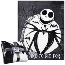 Disney Nightmare Before Christmas Decke, Fleece, weich, Bettberwurf, Sofa, Couch, Flanell, Deko, gemtlich und warm, festliche Geschenke (schwarz/we