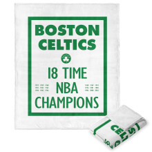 Northwest NBA Boston Celtics NBA Champions 2024 Silk Touch Throw Deken 50"" x 60"""" Lucky