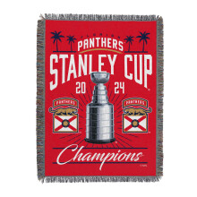 Northwest NHL Florida Panthers Stanley Cup Champions 2024 Woven Gobestry Throw Blanket 46"""" x 60"""" Inspelad