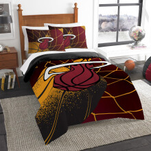 NORTHWEST NBA Miami Heat Offiziell lizenziertes Bettdecken-Set  weiches Basketball-Bettwsche-Set mit Logo und Farben  inklusive Kissenbezgen