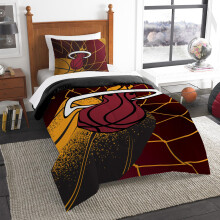 NORTHWEST NBA Miami Heat Juego de edredσn con licencia oficial - Juego de cama de baloncesto suave con logotipo y colores - Incluye fundas - Deco