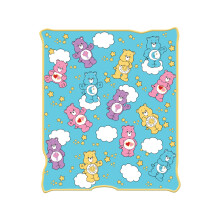 Silver Buffalo Care Bears Featuring Bedtime Bear Funshine Bear Share Bear and Love-A-Lot Bear 45"""" x 60"""" Fleece Throw Soft and Cozy Blanket 180