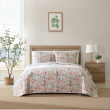 Tommy Bahama - Juego de edredσn tamaρo King, ropa de cama reversible de algodσn de primera calidad con fundas a juego, juego de cama floral con c