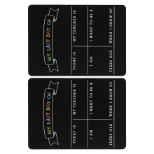 2 tafelschild letzter schultag, wiederverwendbar, doppelseitig